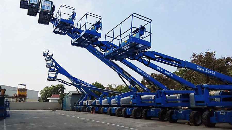 boom lift genie z-60 bãi cho thuê xe nâng người